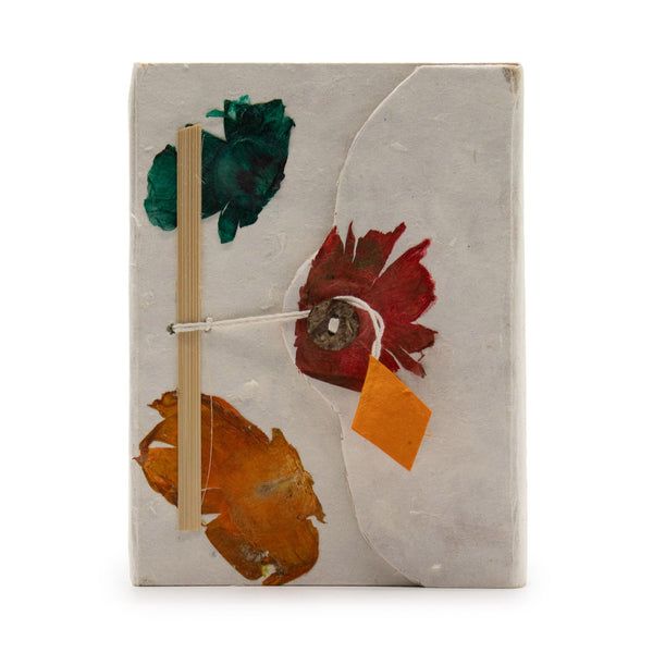 Medium Lokta Button Lock Himalayan Floral Notebook
