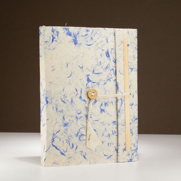 Large Lokta Mixed Blue Cotton Notebook