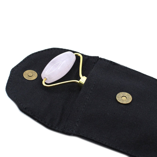 Gemstone Face Roller - Rose Quartz with Pouch