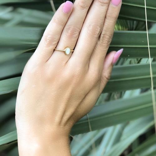Druzy Agate Stone Ring - White - Rebel Vine Boutique