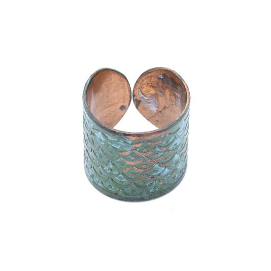 Art Deco Scallop Ring - Patina - Rebel Vine Boutique