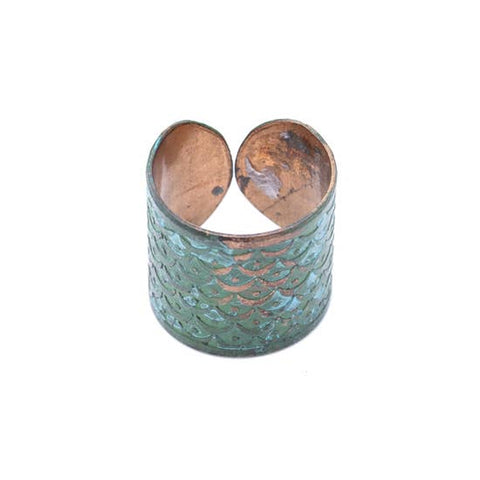 Art Deco Scallop Ring - Patina - Rebel Vine Boutique