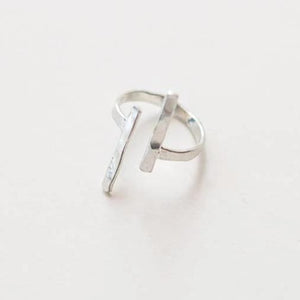 Hammered Couplet Ring - Silver - Rebel Vine Boutique