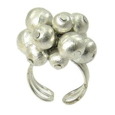 Metallic Ball Bead Ring - Silver - Rebel Vine Boutique