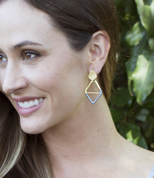 Kaia Earrings - Gray Diamond - Rebel Vine Boutique