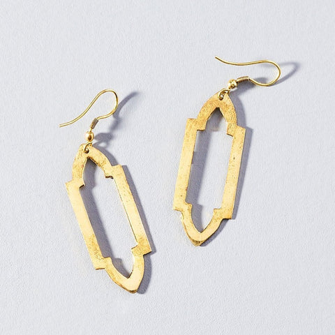 Ashram Window Earrings - Slim Gold - Rebel Vine Boutique