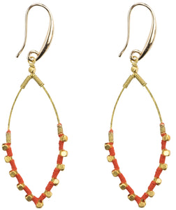 Jane Oval Earrings  - Tangerine - Rebel Vine Boutique