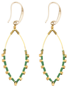 Jane Oval Earrings  - Kelly Green - Rebel Vine Boutique