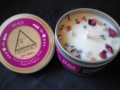 Peace Crystal Infused Soy Candle - Rebel Vine Boutique