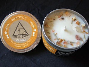 Positivity Crystal Infused Soy Candle - Rebel Vine Boutique