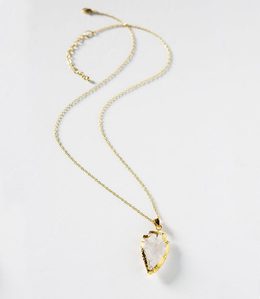 Abbakka Arrowhead Necklace - Crystal - Rebel Vine Boutique