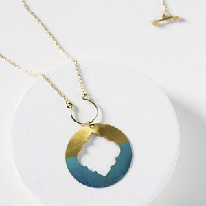 Ashram Window Necklace - Gold Patina - Rebel Vine Boutique